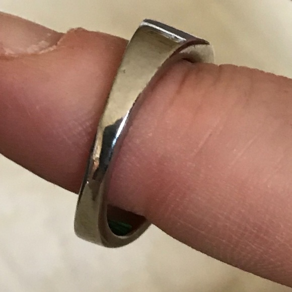 Set of 2 Rings - leaves and green stones - Picture 4 of 10